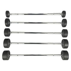 Kit Barra Montada Reta Emborrachada 10, 15, 20, 25, 30kg Rinoforce
