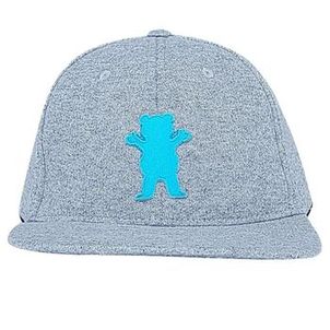 Boné Grizzly Aba Reta OG Bear Snapback Cinza