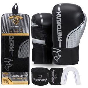 Kit Luva de Boxe e Muay Thai First FX1 Pretorian