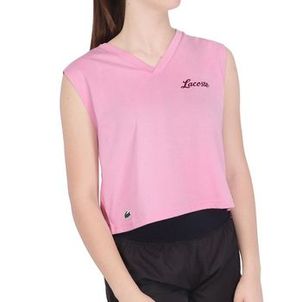 Camiseta Lacoste Sport Crop Top Rosa