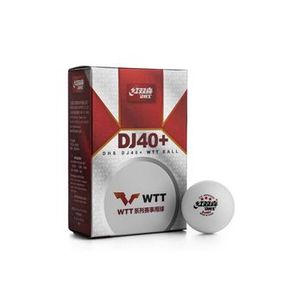 Bolas de Tênis de Mesa DHS DJ40WTT 3 Estrelas - (Embalagem com 6 Bolas Brancas)