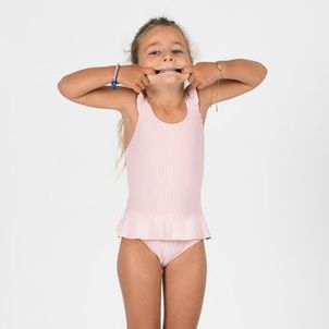 Maiô com saia infantil de Natação Lila Nabaiji