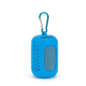 Kit Toalha de Microfibra Gold Sports Com Capa de Silicone e Mosquetão Ice Cool - 30x88 cms