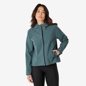 Jaqueta feminina Trilha 100 Impermeável térmica Quechua Verde