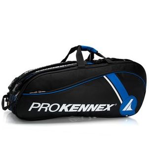 Raqueteira ProKennex Dupla X6 Preta e Azul 2021 - Preta com Azul e Branco