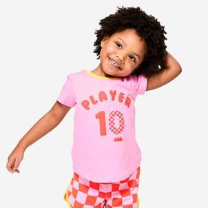 Camisa Bebê Ginástica 100 Rosa