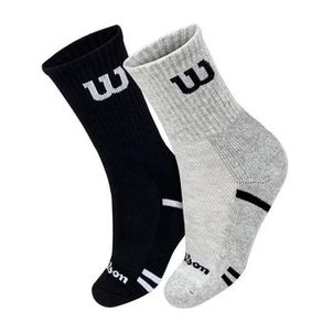 Meia Wilson Cano Longo - 2 pares - Preta e Cinza-39_44