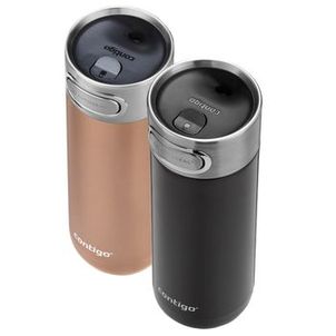 Kit com 2 Copos Térmicos Luxe AUTOSEAL® Black e Chardonnay Contigo | 473ml