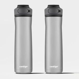 Kit com 2 Garrafas Térmicas Cortland Chill AUTOSEAL® Black Contigo | 709ml