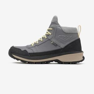 Bota Feminina de Trilha NH500 Mid Couro WP Quechua Cinza