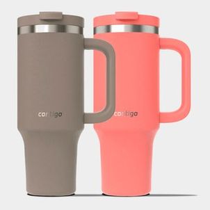 Kit com 2 Copos Térmicos Streeterville Inkycap e Coral Contigo | 1,18L
