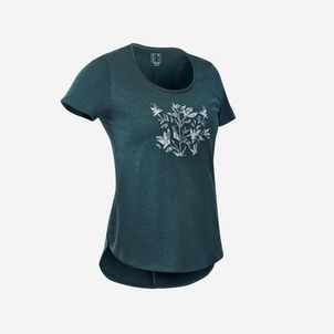 Camiseta Feminina de Caminhada NH500 Verde