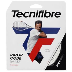 Corda Tecnifibre Razor Code Thermocore 16 1.30mm - Set Individual - Branca