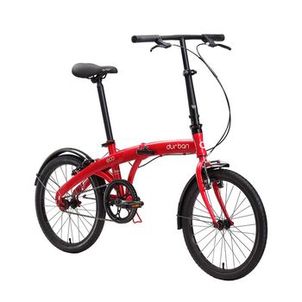 Bike dobrável Aro 20 Eco de 1 marcha e quadro de aço Durban Vermelho (Mostruário)