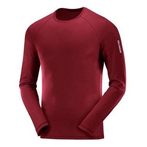 Camiseta masculina Trilha trekking XA Sonic Manga longa Salomon Bordo