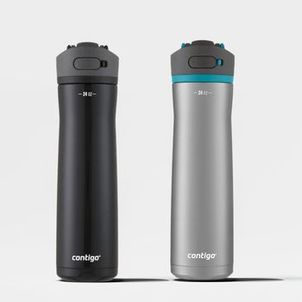 Kit com 2 Garrafas Térmicas Ashland Chill AUTOSPOUT® Black e Azul Contigo | 709ml