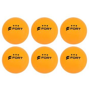 Bola de Tênis de Mesa 3 Estrelas Pack com 6 Bolinhas - Fort