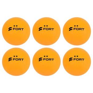 Bola de Tênis de Mesa 2 Estrelas Pack com 6 Bolinhas - Fort