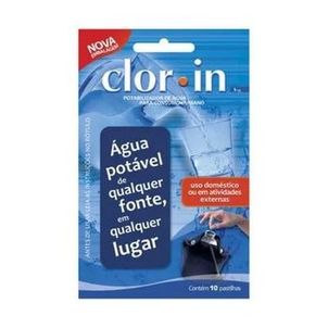 Purificador de água Clor-in - Cartela com 10 Unidades