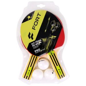 Kit de Tênis de Mesa Pro 2 Raquetes 3 Bolas - Fort