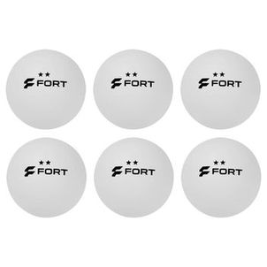 Bola de Tênis de Mesa 2 Estrelas Pack com 6 Bolinhas - Fort