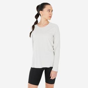 Camisa de manga longa feminina de Trilha MH500