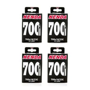 Kit 4 Câmara de ar aro 700 x 18/23 Kenda bico fino 48 mm