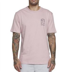 Camiseta RVCA Sketch Palm SM25 Masculina Rosa Claro