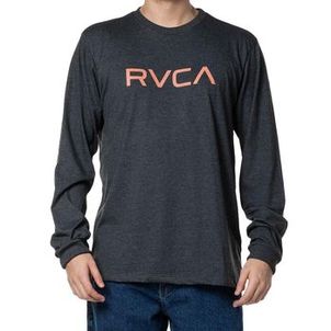 Camiseta RVCA Manga Longa Big RVCA LS WT24 Cinza Escuro