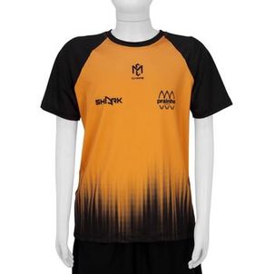 Camiseta Shark Cappe Oficial Infantil Preta e Laranja