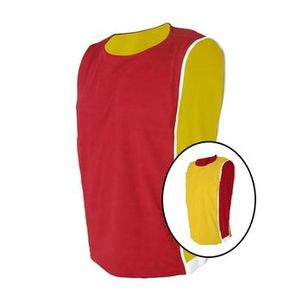 Colete Esportivo Dupla Face Vermelho e Amarelo - Kanga Sport