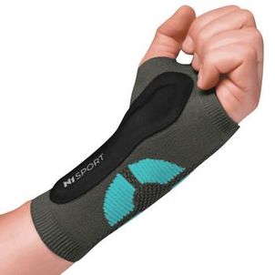Imobilizador De Punho Esquerdo N1 Sports Linha Pro Cinza E Azul