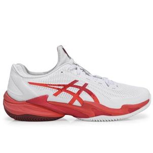 Tênis Asics Court FF 3 Novak - Clay - Saibro - Branco e Vermelho