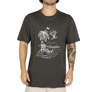 Camiseta Quiksilver Tuned Out WT25 Masculina Cinza Escuro