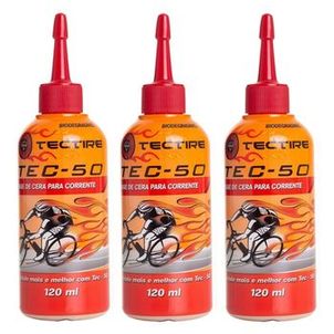 Lubrificante corrente bike cera Tectire 120 ml c/ 3 unidades