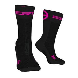 Meia de ciclismo cano médio Xtreme Cool Preto/Rosa - ERT Cycle Sport