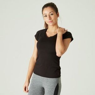 Camisa Feminina de Ginástica 500 slim