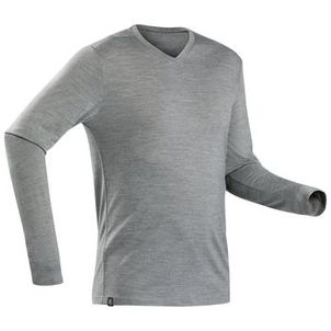 Camiseta Masculina de Trekking Travel 100 Forclaz Caqui