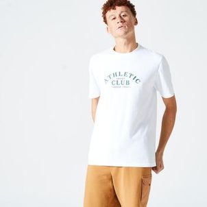 Camiseta Masculina de Pilates Essentials Domyos Branco