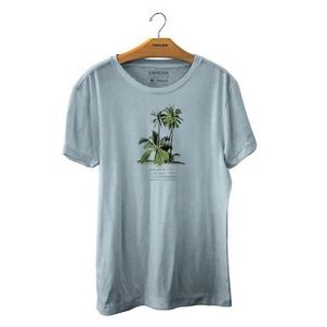 Camiseta Osklen Stone Summer Palms SM23 Masculina Azul Claro