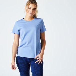 Camiseta Feminina de Ginástica Essentiel Domyos Azul
