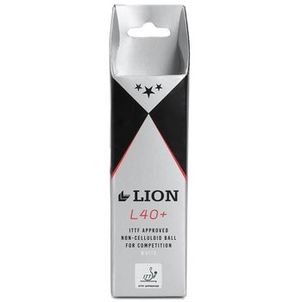 Bola Tênis de Mesa Yashima Lion 3 Estrelas ITTF com 03 Unidades Branca