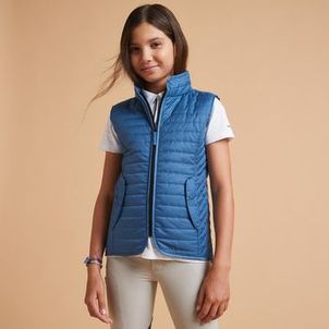 Colete Infantil de Hipismo 100 Fouganza Verde-azul
