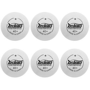 Bolas de Tênis de Mesa Yashima Branca - 1 Estrela - Plástico - 31001P (Embalagem com 6 Bolas)