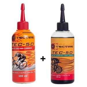 Kit 2x óleo lubrificante bike cera + cerâmica Tectire 120 ml