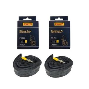 Par câmara de ar 700 x 28/45 bike Pirelli bico fino 60 mm