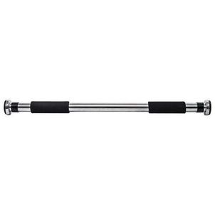 Barra De Porta Ajustável Para Exercícios Wct Fitness Cor Cromada Com Pegada Anatomica 70045 .