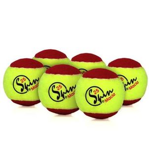 Bola de Tênis Spin Macia 25 Soft 9B Pack com 03 Bolas Amarelo e Vermelho