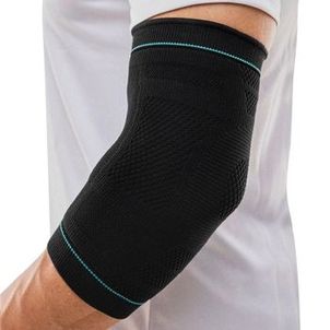 Cotoveleira N1 Sport Linha Fisio Poliamida Preta e Azul