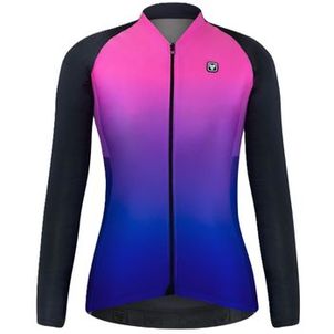Camisa ciclismo feminina manga longa Free Force peluciada